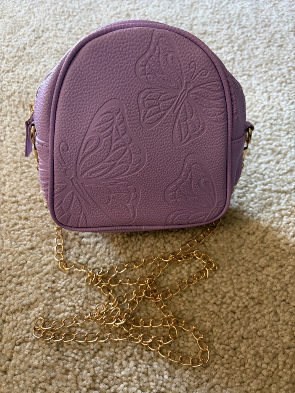 Bath & Body Works Purple Butterfly Design Cosmetic Case or Small Crossbody Bag